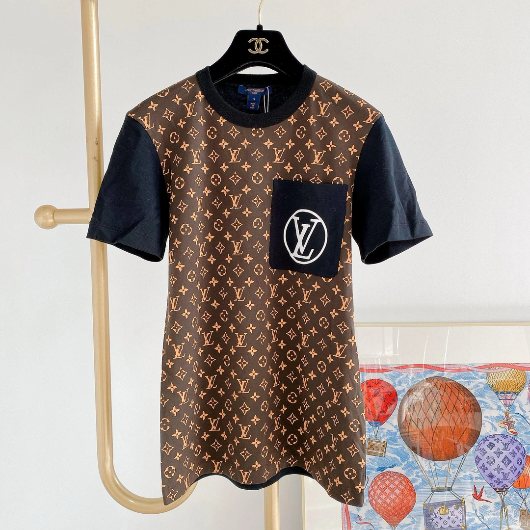95新 LouisVuitton/路易威登 老花满印T恤/76207555