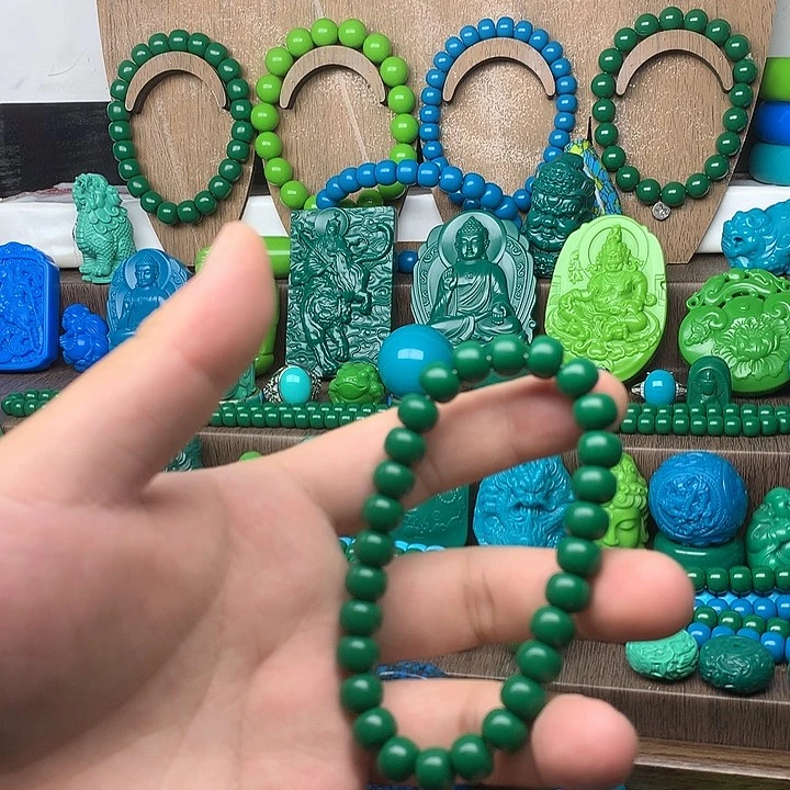 玻璃DIY绿松石平替