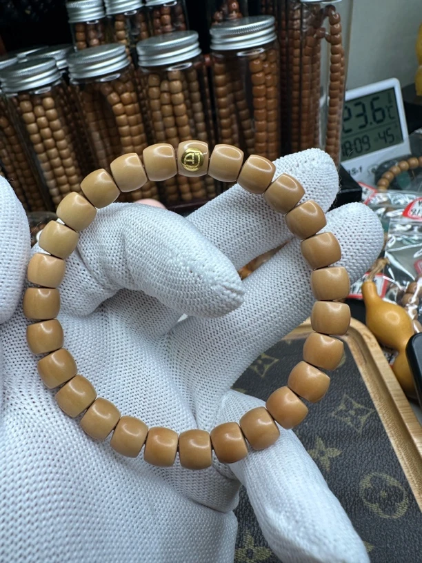 清水核核尖直切单圈手串