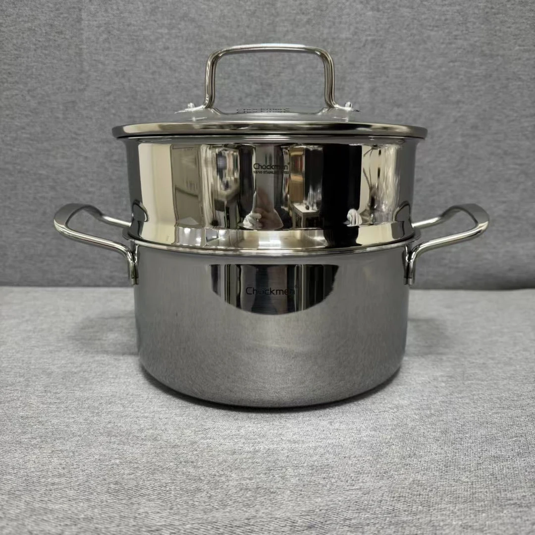 T-5-200 ChockMen 双耳蒸锅 容量2.5L 20*17CM  整锅重约2.0KG