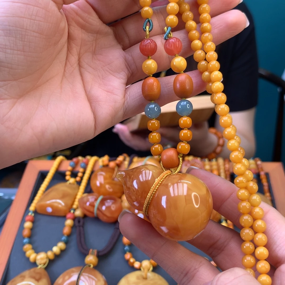 蜜蜡未镶嵌颈饰天然