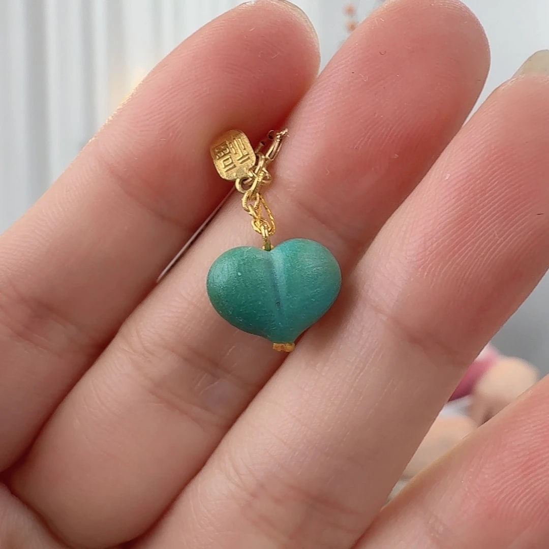 绿松石18K金镶嵌珠宝半成品