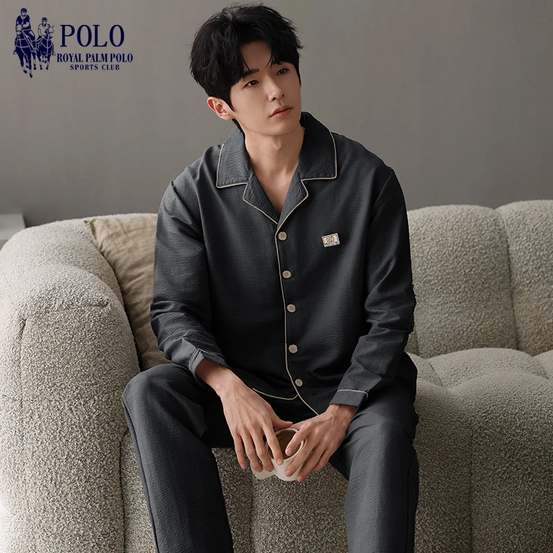 POLO CLUB保罗睡衣男款春秋季2025年新款云朵棉长袖春款男士睡衣