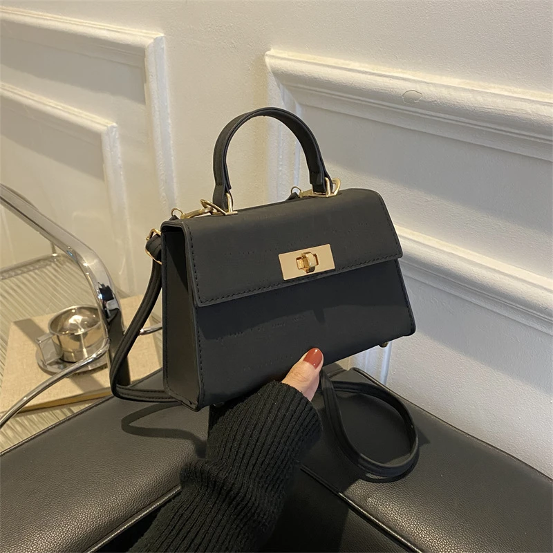 质感小包包女冬季2024新款复古时尚单肩斜挎包洋气锁扣手提小方包