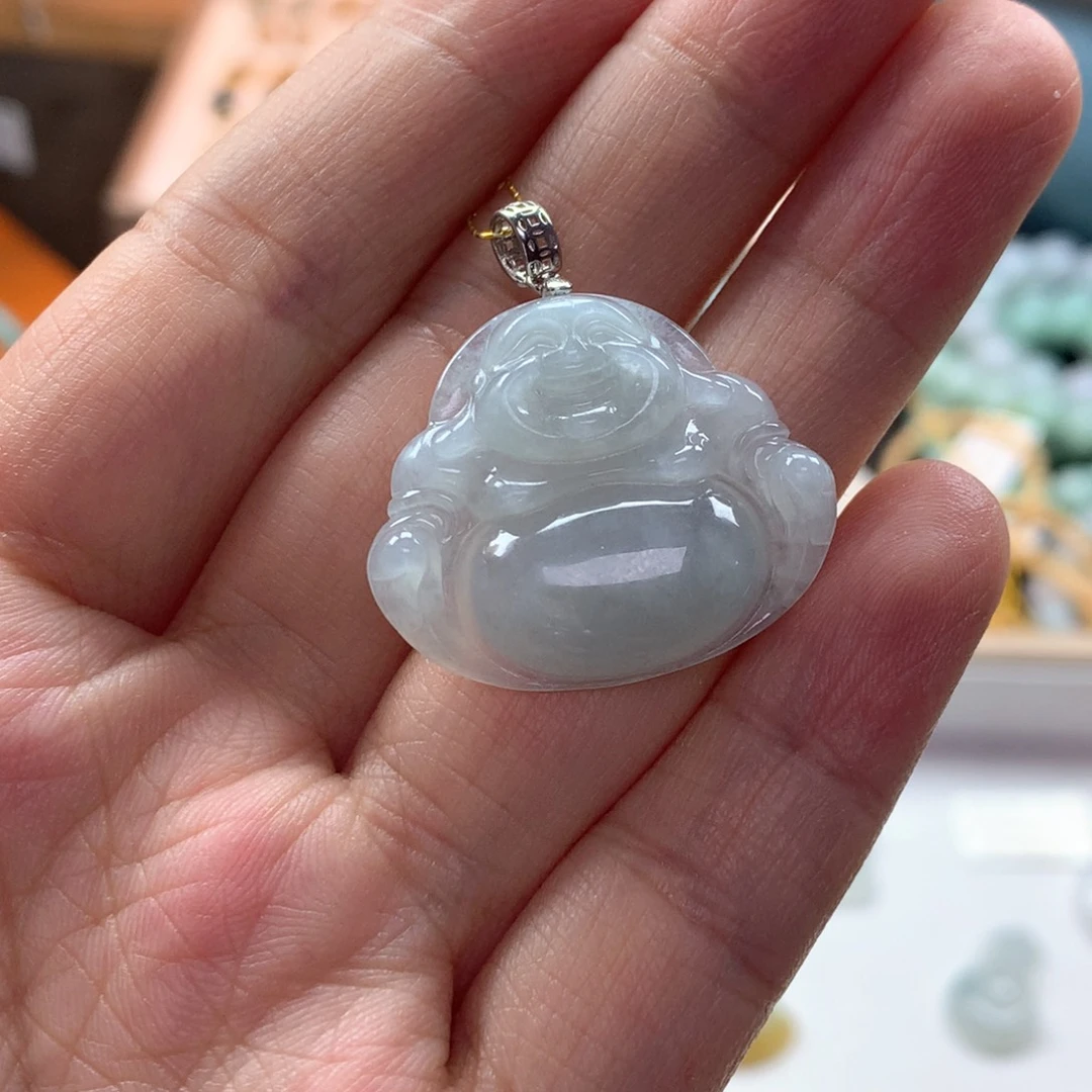 颈饰银S925镶嵌翡翠