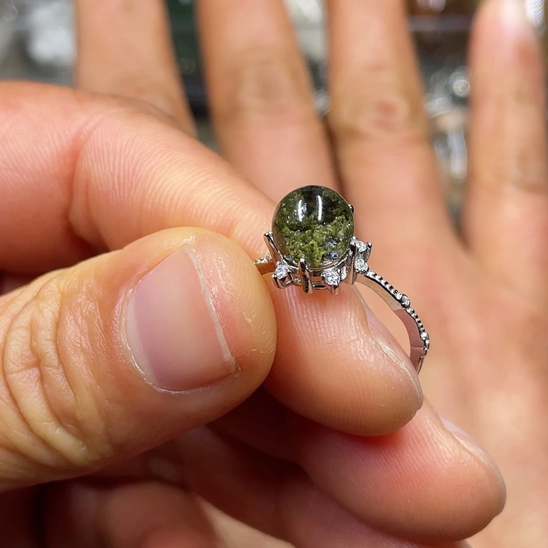 【闪购商品】水晶戒指银S925镶嵌安*宁戒指