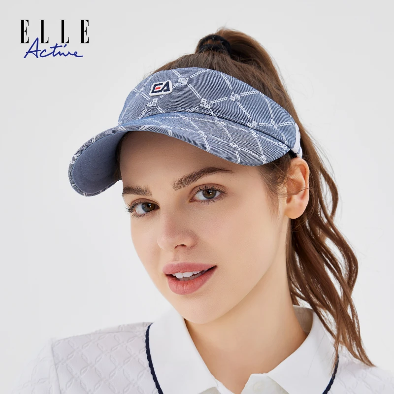 ELLE Active空顶帽经典时尚女士帽子遮阳帽休闲运动太阳帽休闲帽