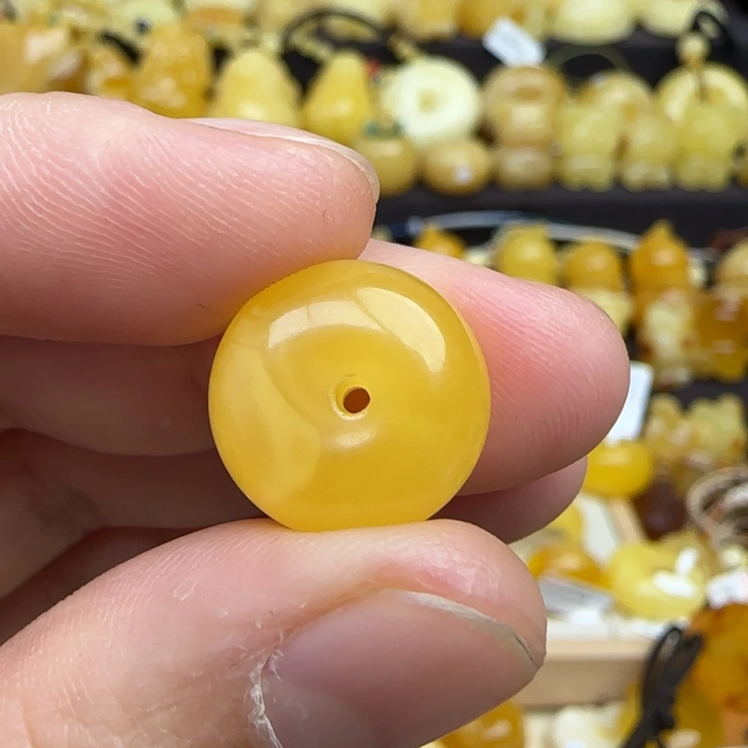 蜜蜡吊坠(不含链)未镶嵌松***O蜜蜡平安扣