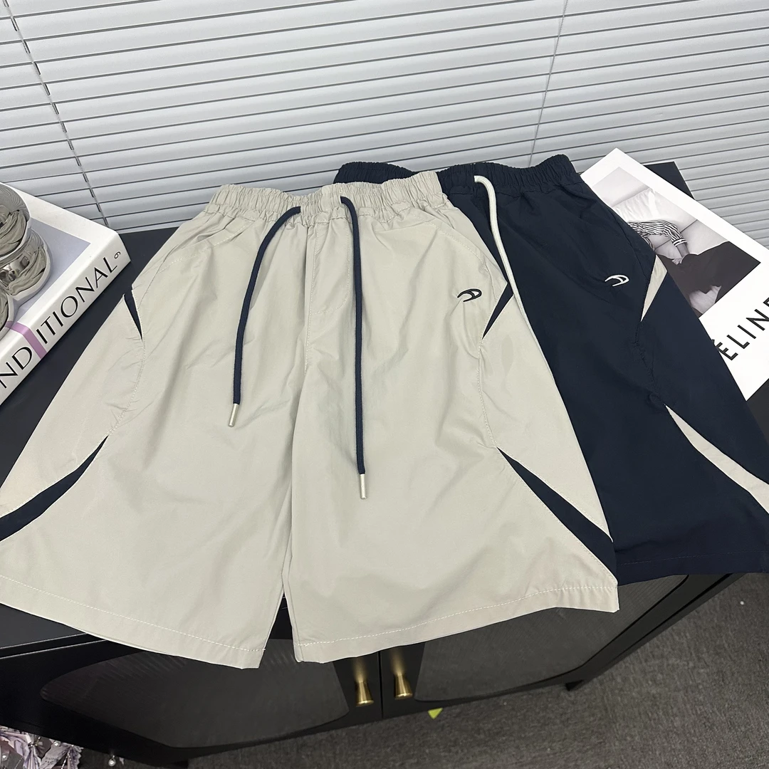 男童速干短裤2025夏季儿童拼色时尚休闲风半裤运动裤女童百搭中裤