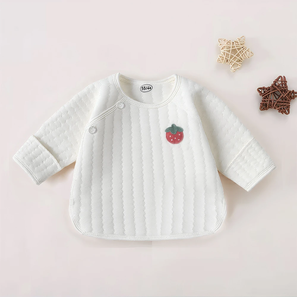 新生婴儿半背衣春秋季空气棉春秋纯棉夹棉保暖衣和尚服上衣新生儿