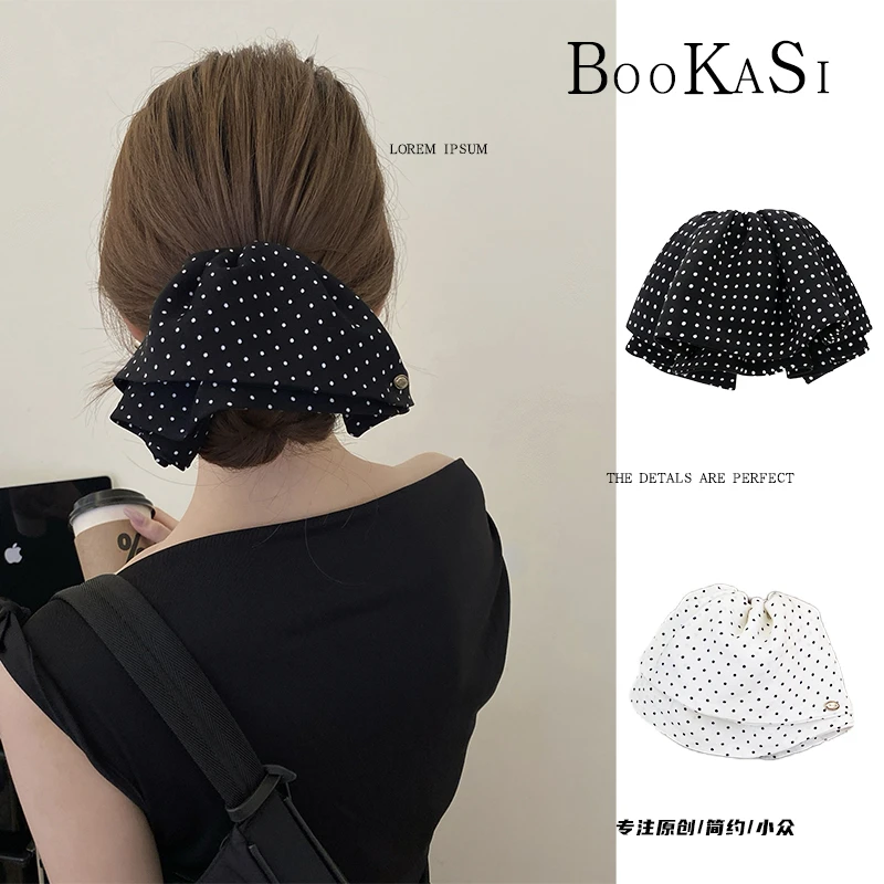 「奥丽诗」气质波点千金风复古日韩抓夹法式气质简约韩版F-61