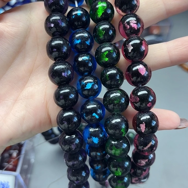 琉璃颈饰琉璃琉璃银箔15一条