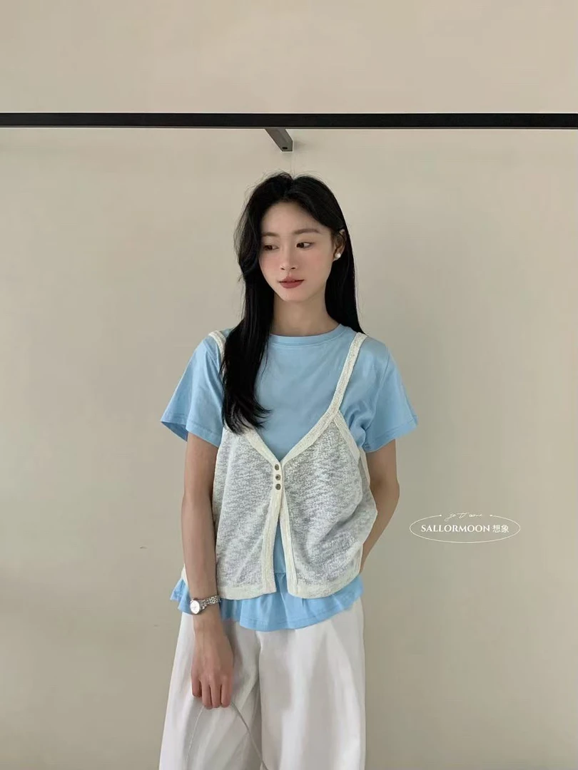 想象@51006 韩系气质百搭显瘦针织两件套 6-5