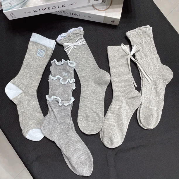 A41 新款高品质韩系袜子春夏百搭中筒袜子组合