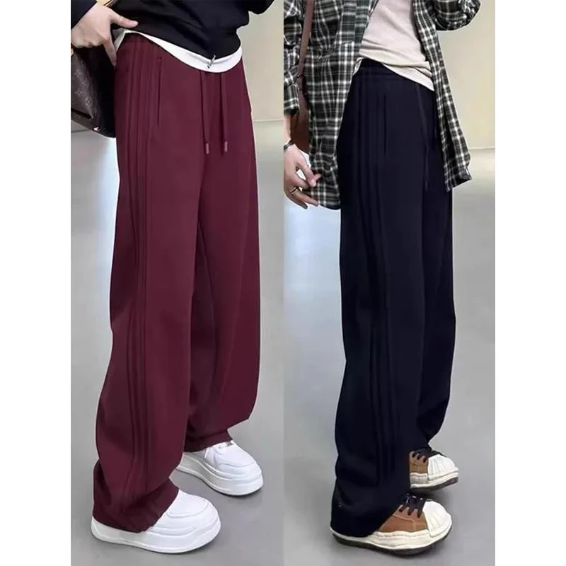 秋季300斤超大码韩版简约纯色香蕉裤男女情侣休闲百搭宽松镰刀裤2