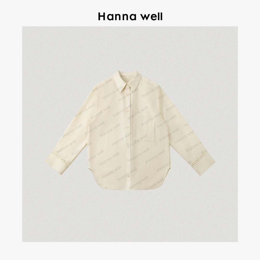 妞姐自制 “香槟衬衫”25春夏 高级法风定制亚麻醋酸上衣 CS5A0120.