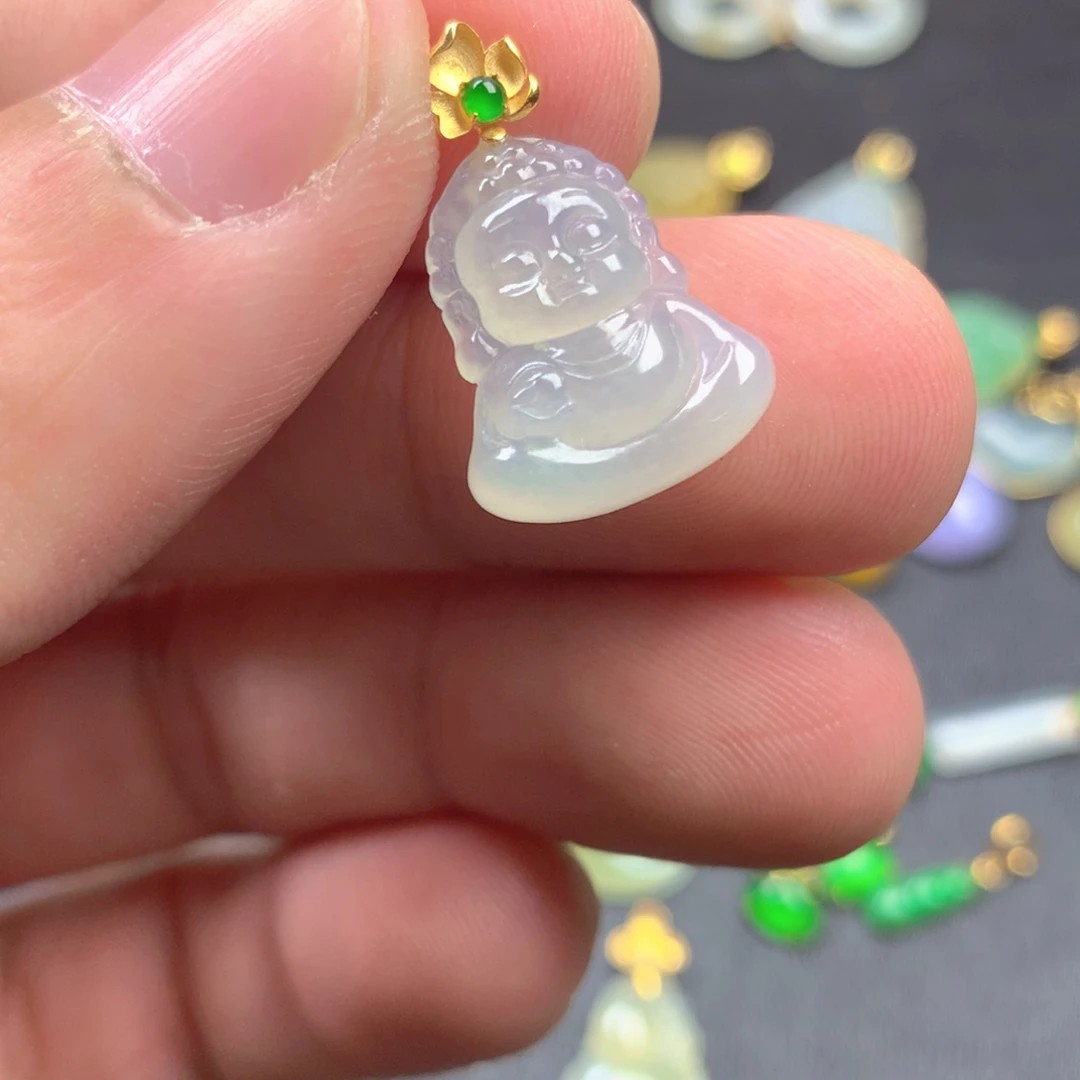 【闪购商品】颈饰18K金镶嵌翡翠翡翠