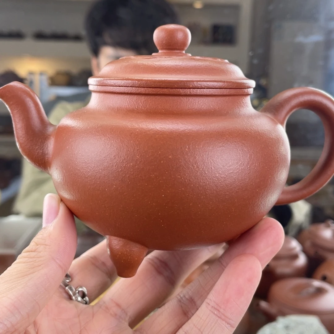 茶壶紫砂260cc红降坡茶壶