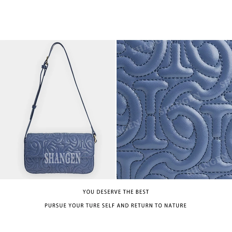 【尚恩CC】ZT-95005-雾霾蓝-轻奢时尚女士新款单肩斜挎包