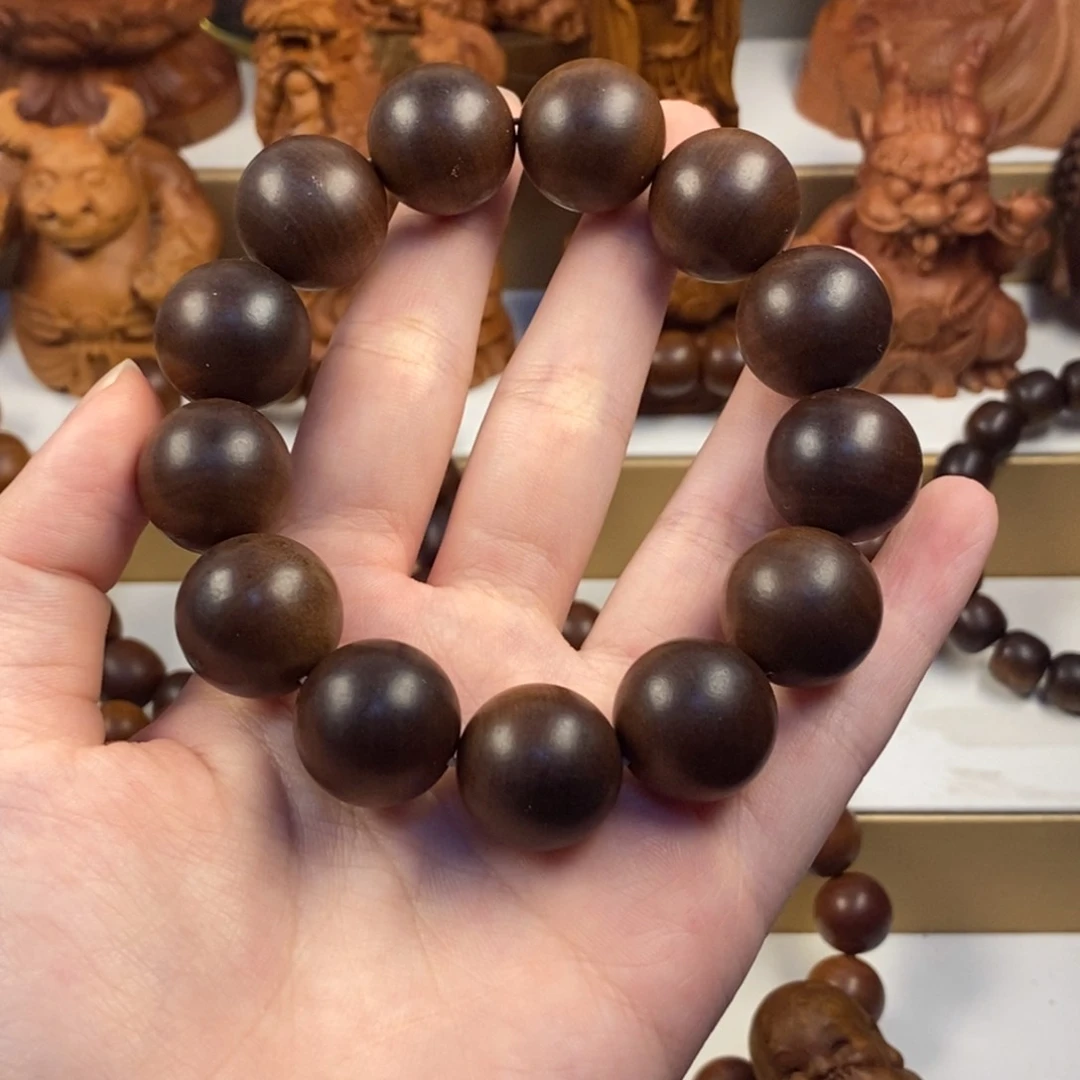 檀香木手串/手链老山檀香1.8沉水横纹