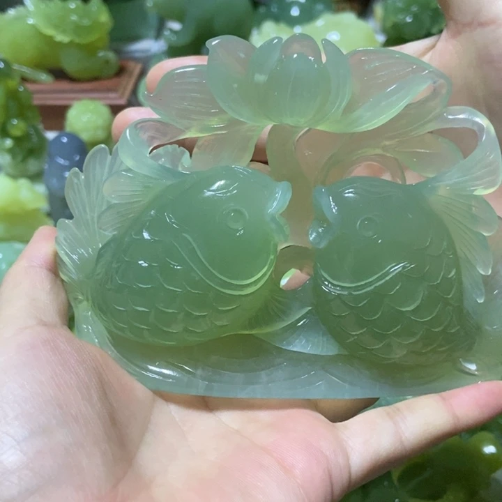 【闪购商品】未镶嵌蛇纹石玉把件荔**?