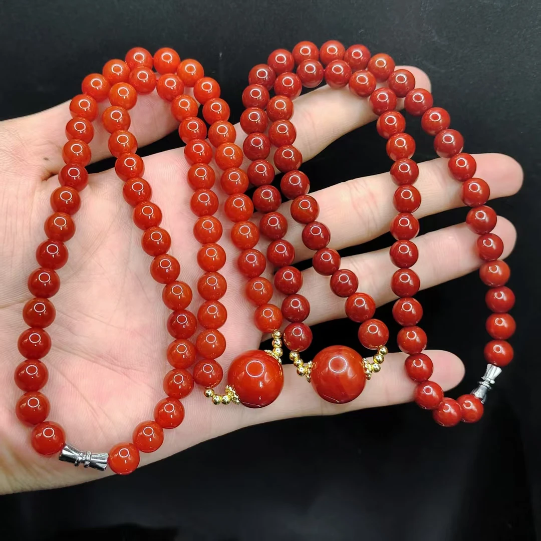 【老涂精选】牛血红DIY公主链B1【多样性发其一】约8-15mm