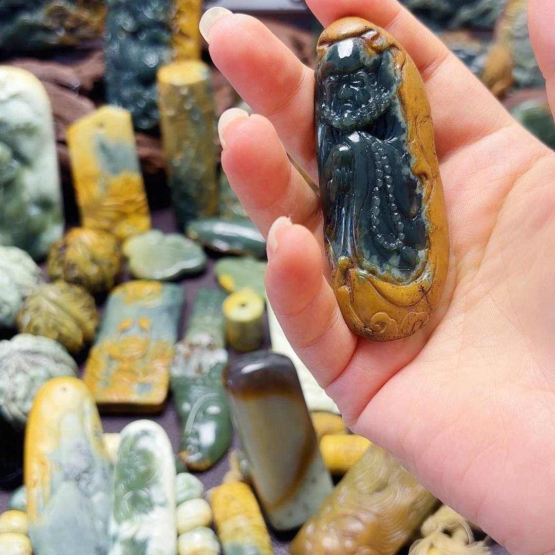 岫岩河磨玉（透闪石质玉）未镶嵌挂件