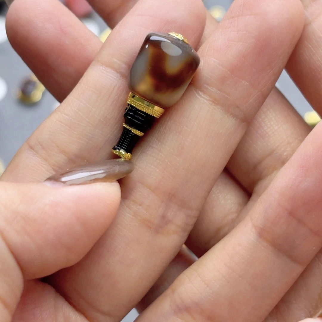 玛瑙/玉髓未镶嵌文玩配饰适配4-7mm的串