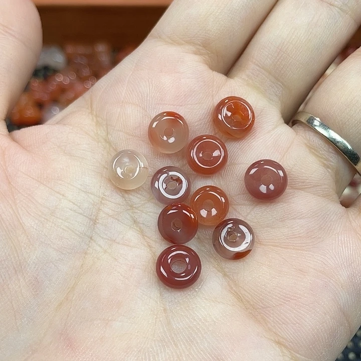 南红玛瑙未镶嵌颈饰甜甜圈