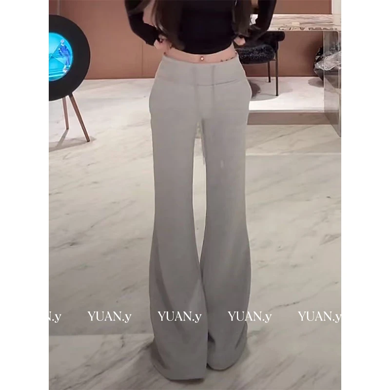 媛媛【空气裤】高级垂感休闲裤女秋冬2025新款宽松直筒裤子女#K1228