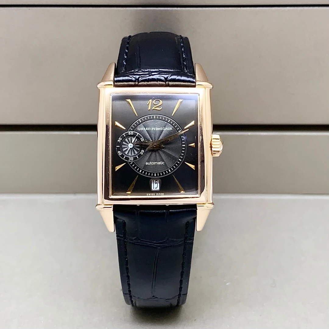 95新 Zhibai/芝柏 自动机械，28.5x42.5mm，18k金女表