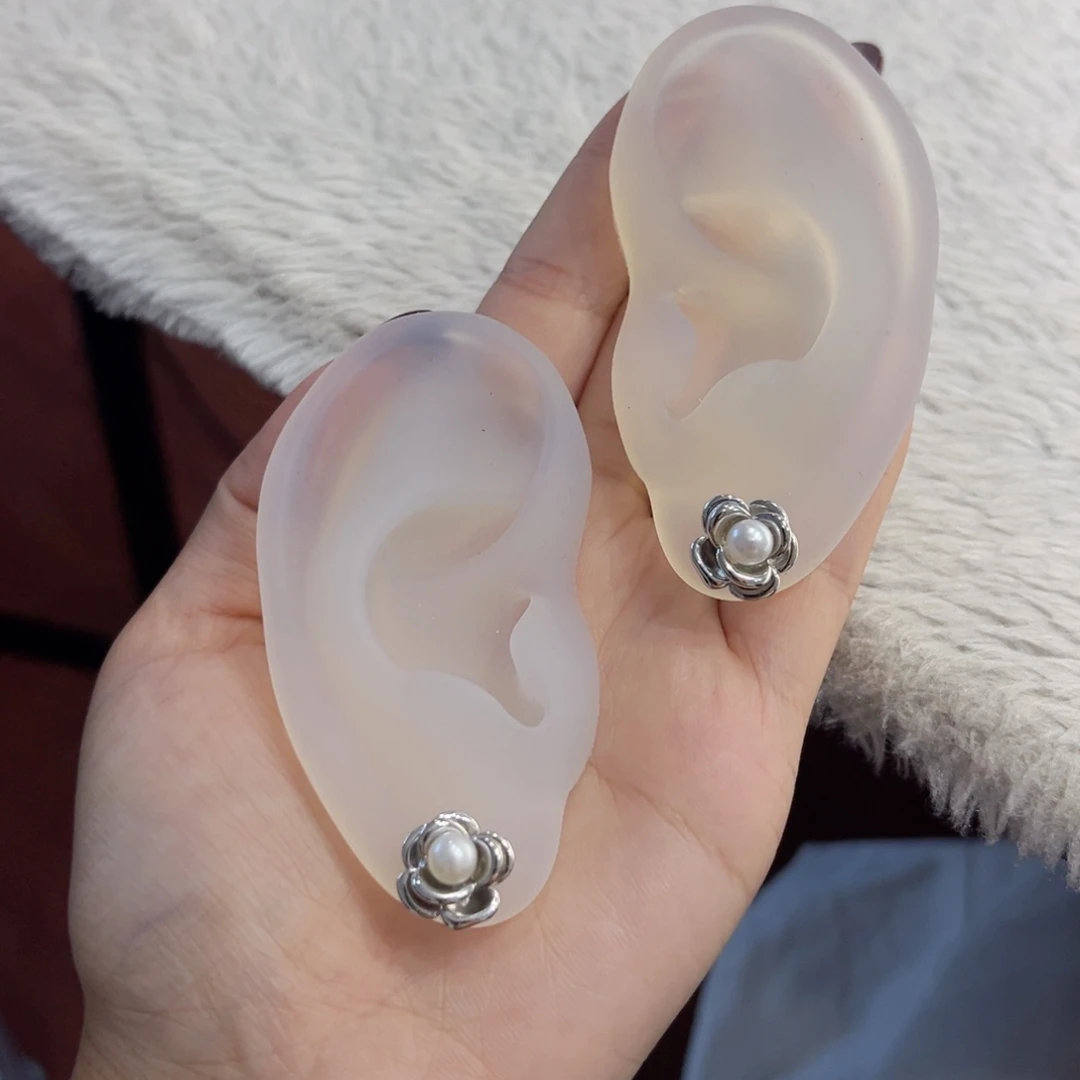 银S925镶嵌耳饰海水珍珠