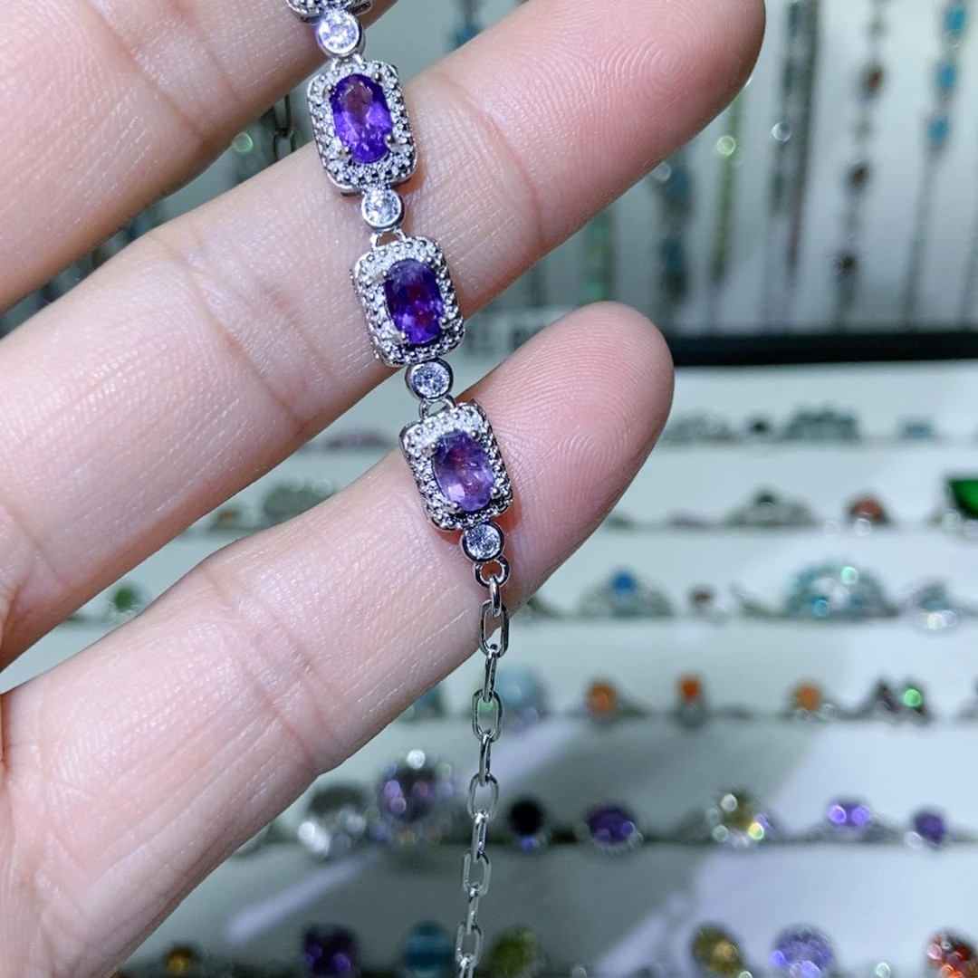 绿水晶戒指银S925镶嵌哈*༒