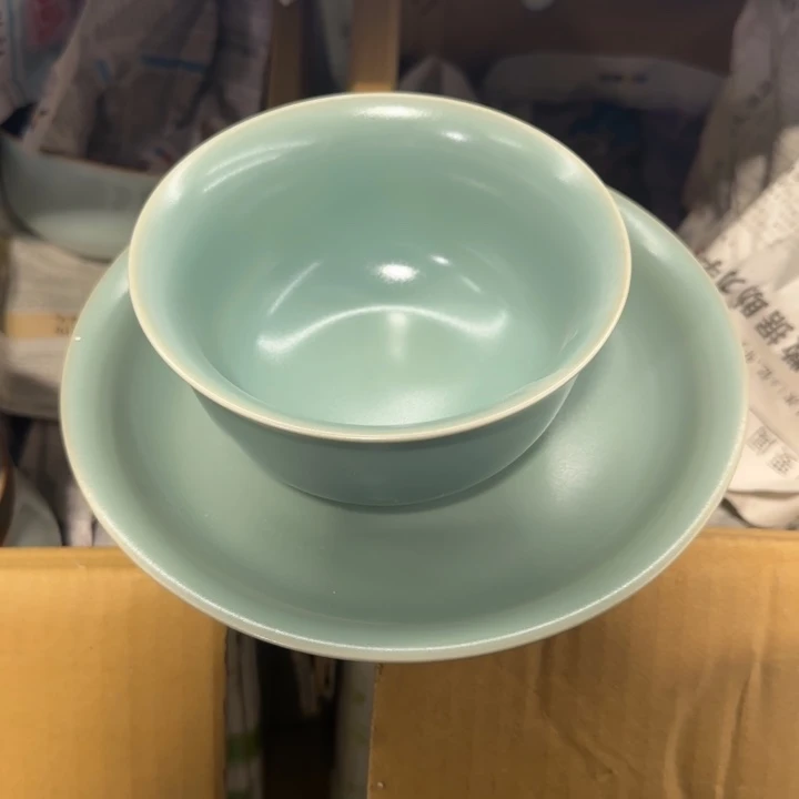 一***伞微瑕仿古4个盘子3个碗