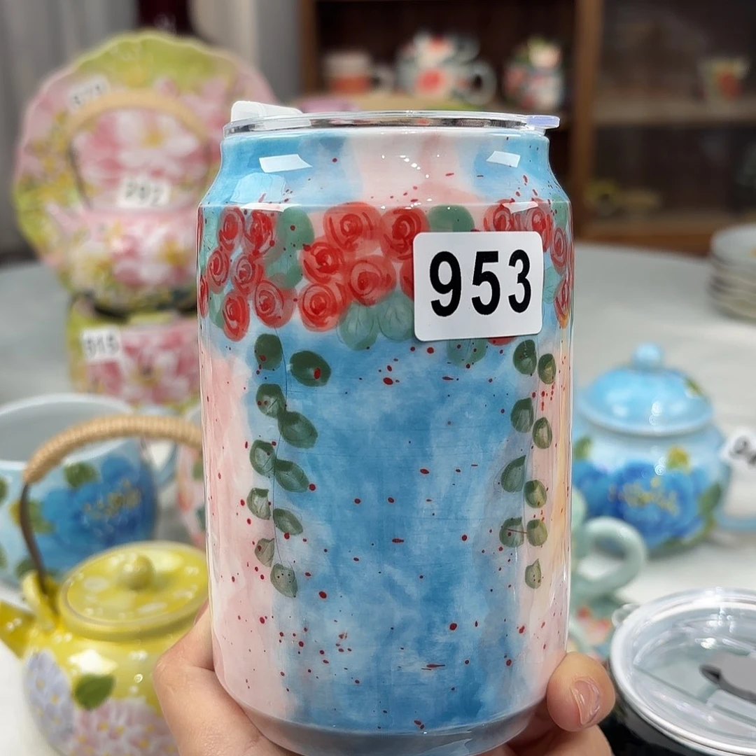 景德镇手绘高温釉下彩陶瓷茶具