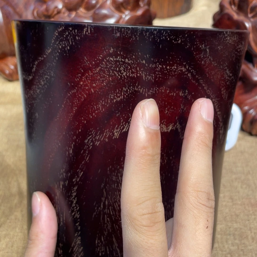 木红**风笔筒小叶紫檀