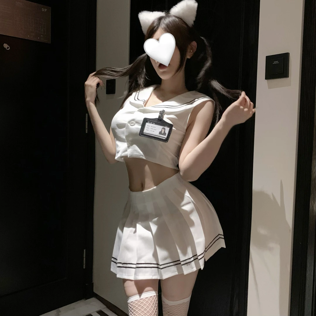 白月光核弹—性感内衣女禁欲系纯欲短裙制服情侣套装后妈裙显瘦