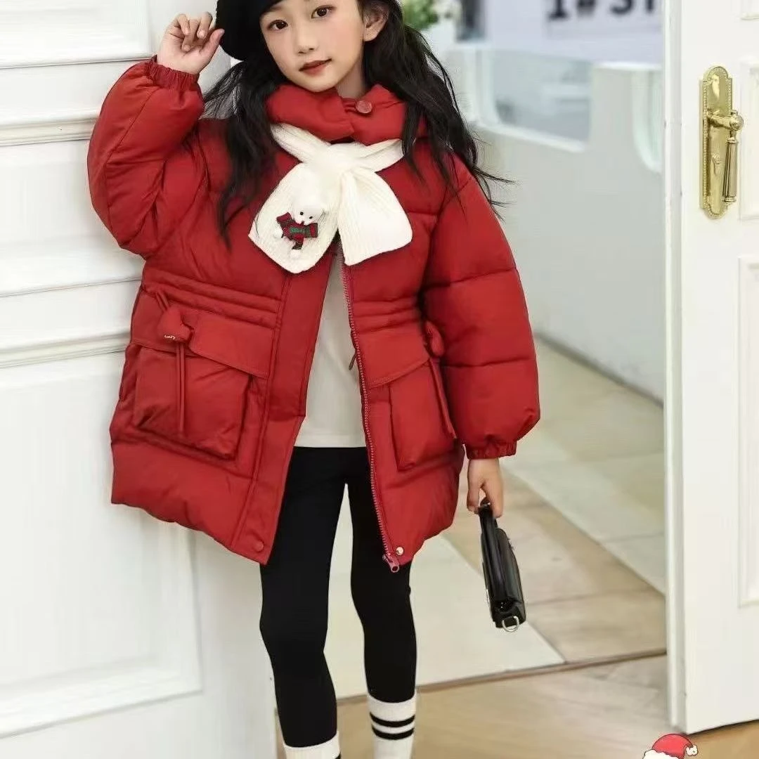 【多种款式外套福利】中长款卡通动漫拼色常规棉服秋冬女童时尚洋气