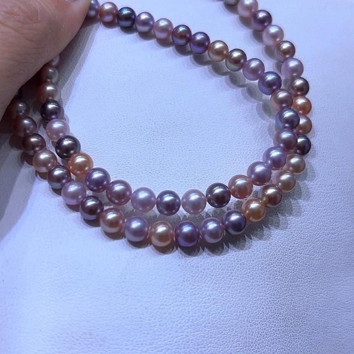 银S925镶嵌颈饰淡水珍珠