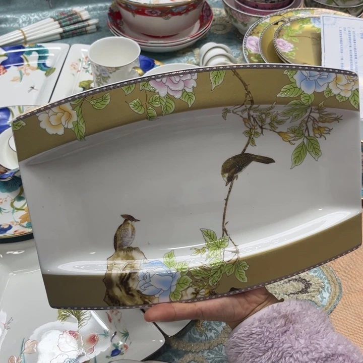 瓷片琴瑟鱼盘一个微瑕