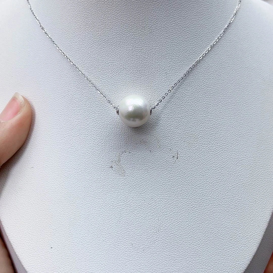 颈饰银S925镶嵌淡水珍珠