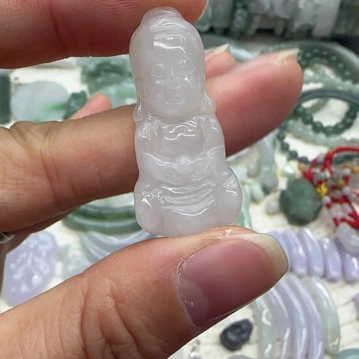 翡翠未镶嵌手链宝宝佛