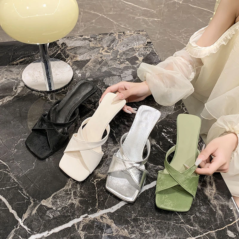 凉拖鞋夏季气质感露趾高跟鞋高级新2025年女鞋仙女爆款坡跟小众风