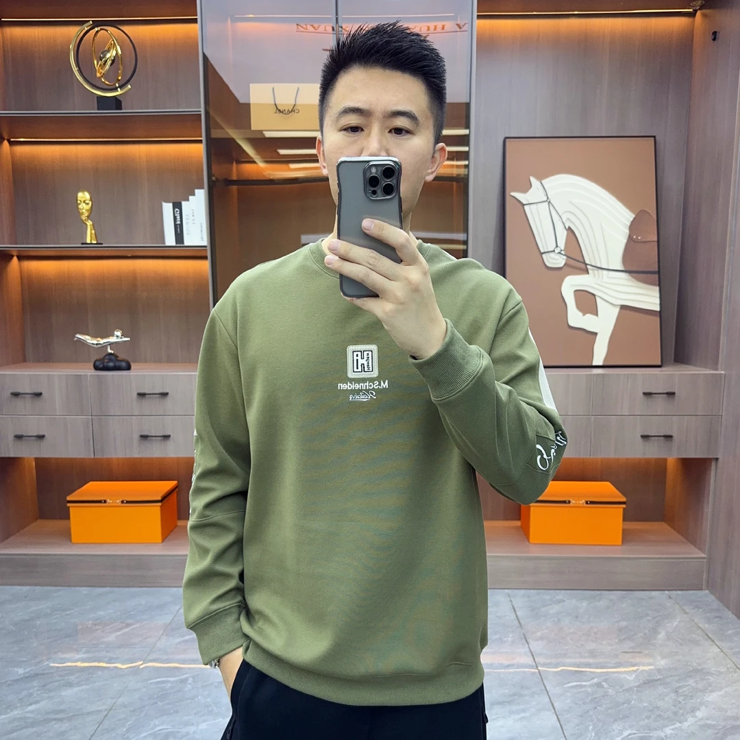 （断码特惠）新款男士时尚刺绣圆领卫衣