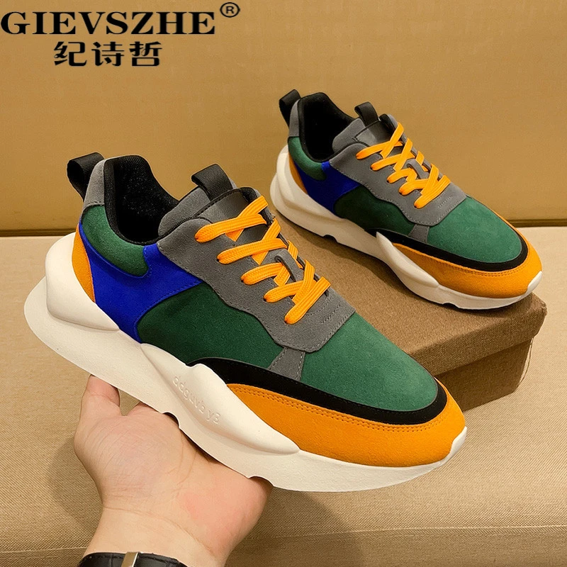 纪诗哲小恶魔配色运动鞋男秋季新款潮流百搭轻秋季纯黑透气运动鞋