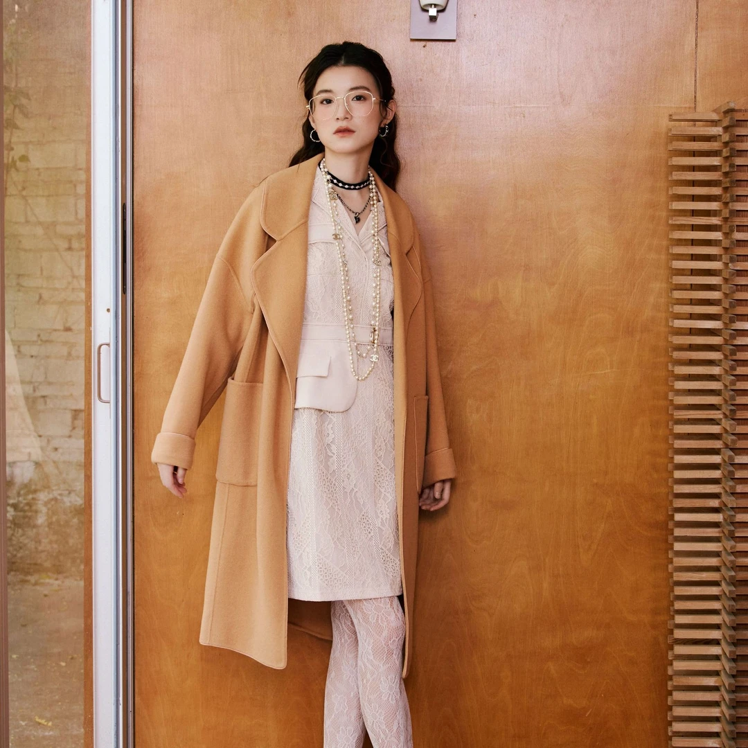 【众心专属】她翼冬季羊毛外套女士双面呢大衣气质ET9244333605