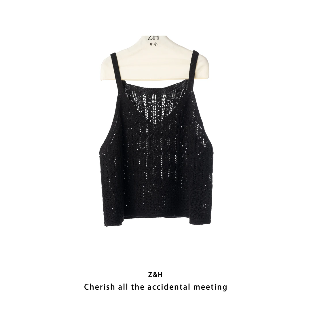 ZH【几时叙】纯色简约款垫带背心女舒适无袖