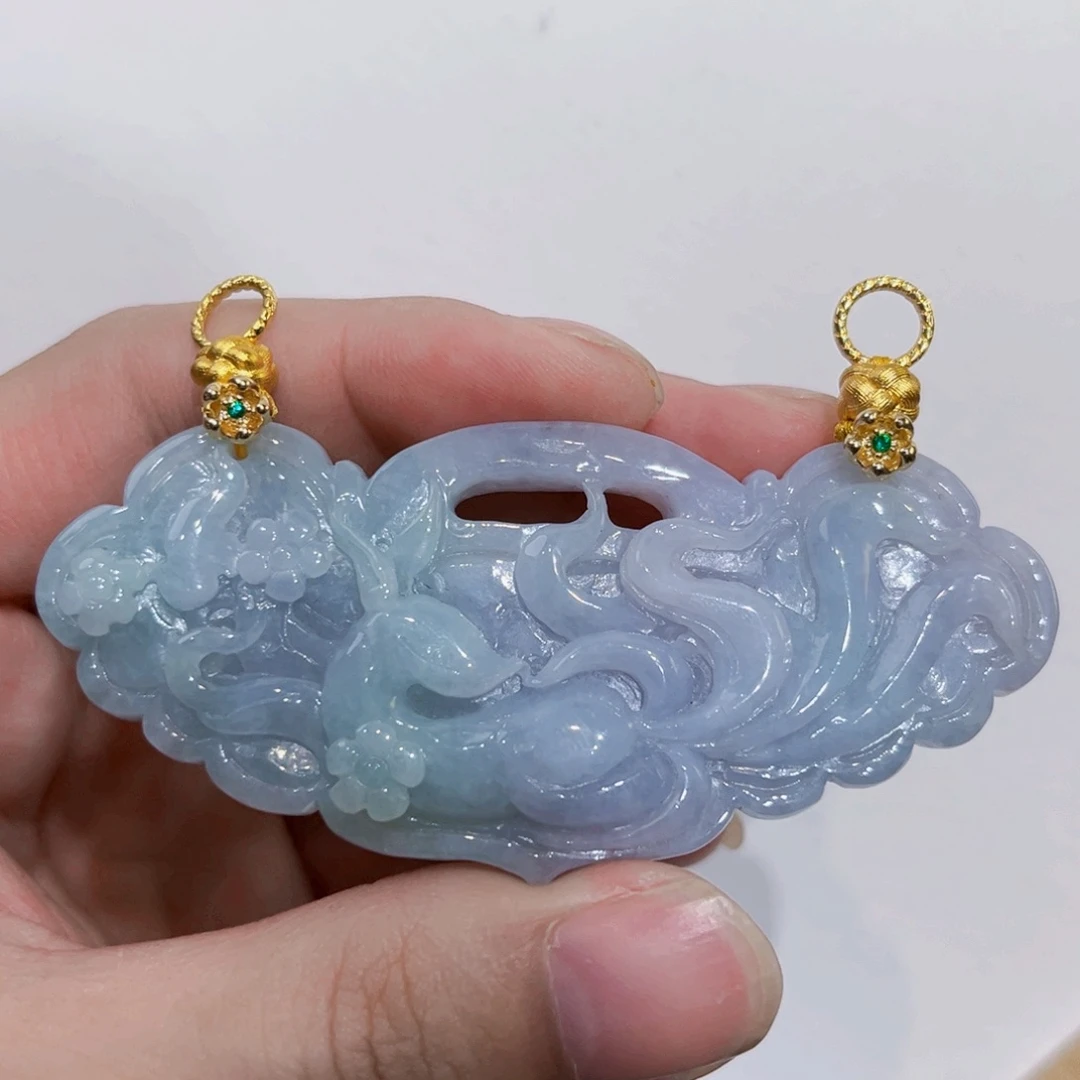 翡翠未镶嵌吊坠(赠链)代编织