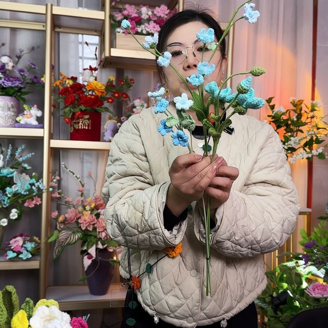 纯手工钩织钩织花束