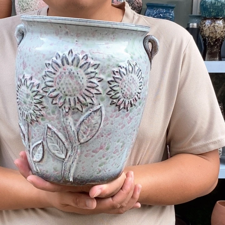 紫砂花盆口20高24福利